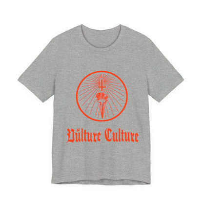 Vulture Culture Graphic Tee — Red Skull & Cross Vintage Gothic T-Shirt