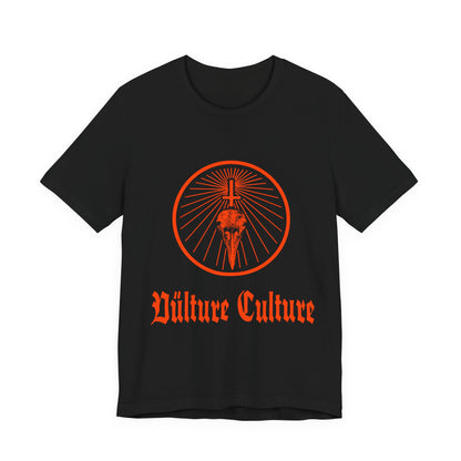 Vulture Culture Graphic Tee — Red Skull & Cross Vintage Gothic T-Shirt