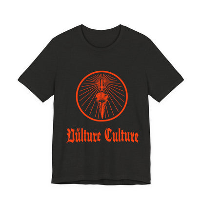 Vulture Culture Graphic Tee — Red Skull & Cross Vintage Gothic T-Shirt
