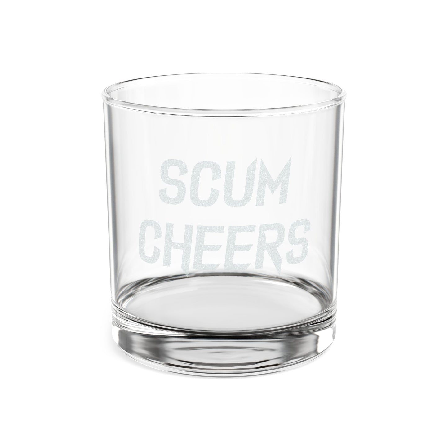 Scum Cheers Engraved Rocks Glass