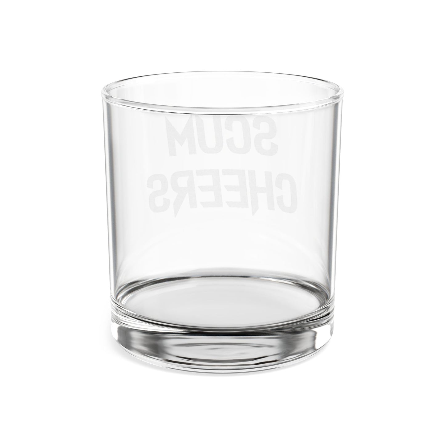 Scum Cheers Engraved Rocks Glass