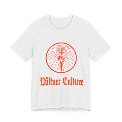 Vulture Culture Graphic Tee — Red Skull & Cross Vintage Gothic T-Shirt