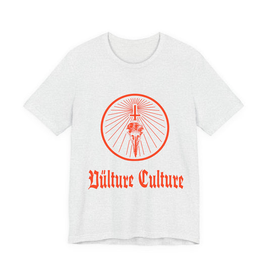 Vulture Culture Graphic Tee — Red Skull & Cross Vintage Gothic T-Shirt
